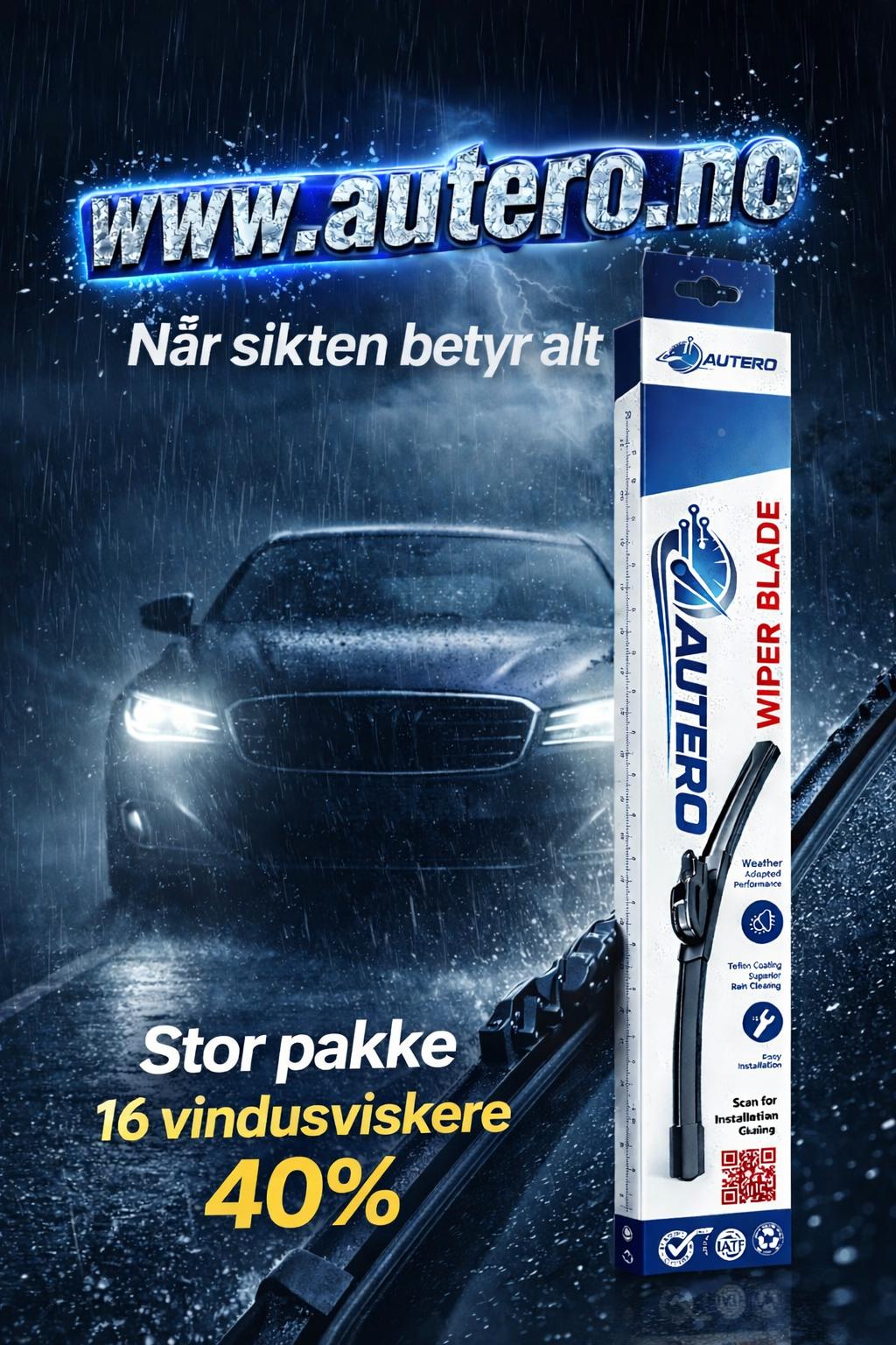 Stor Autero vindusvisker pakke